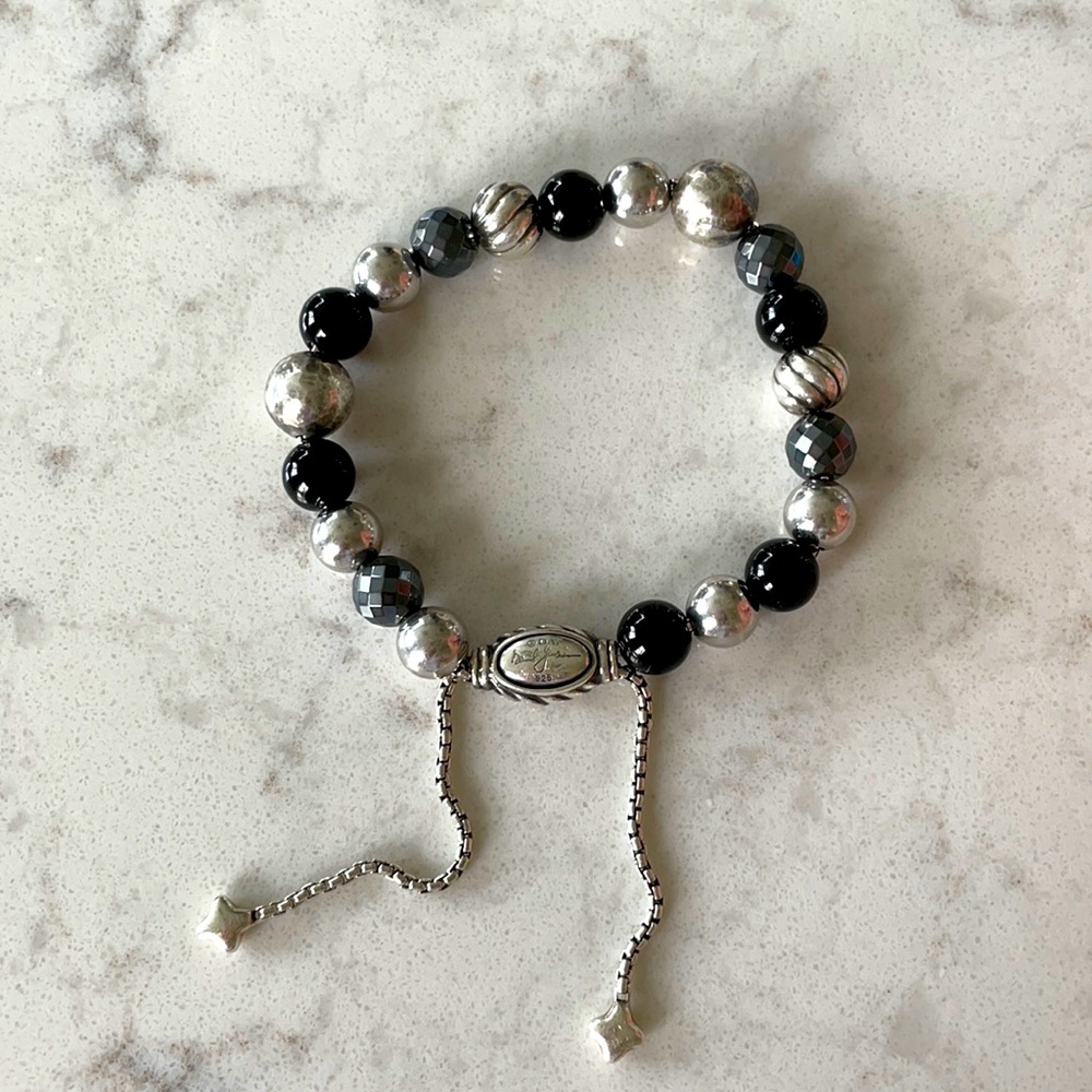 🖤 David Yurman Onyx and Hematite bead bracelet.